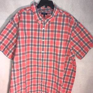 Men’s plaid button up Croft Barrow shirt Sz 4x
